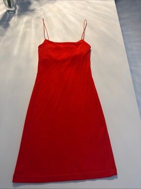 Zara Red Spaghetti-Strap Mini Dress